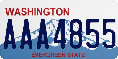 WA license plate AAA4855