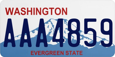 WA license plate AAA4859