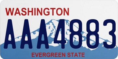 WA license plate AAA4883