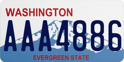 WA license plate AAA4886