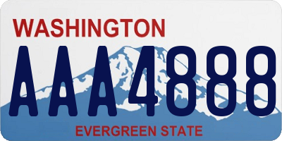 WA license plate AAA4888