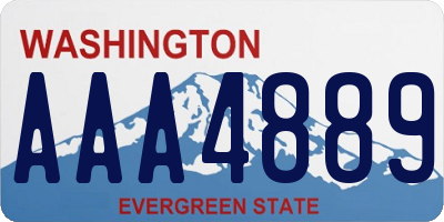 WA license plate AAA4889