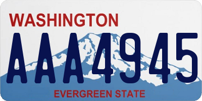 WA license plate AAA4945