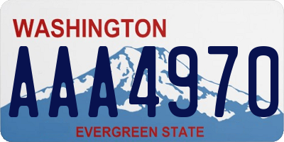 WA license plate AAA4970