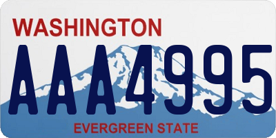 WA license plate AAA4995