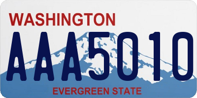 WA license plate AAA5010