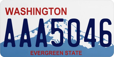 WA license plate AAA5046