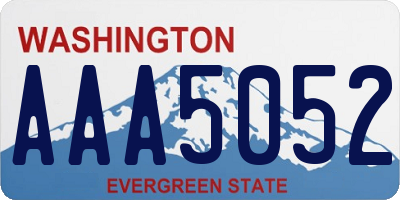 WA license plate AAA5052