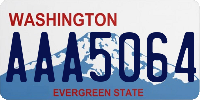 WA license plate AAA5064