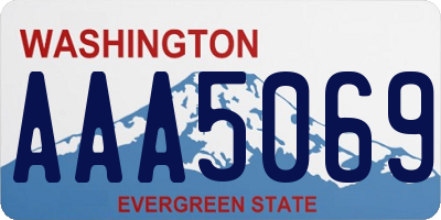 WA license plate AAA5069