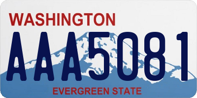 WA license plate AAA5081