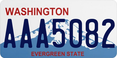 WA license plate AAA5082