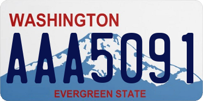 WA license plate AAA5091