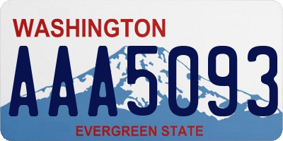 WA license plate AAA5093