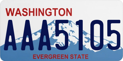 WA license plate AAA5105