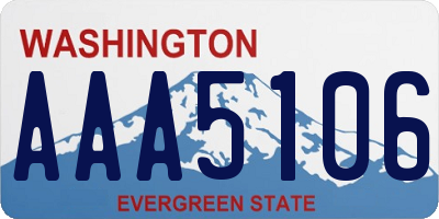 WA license plate AAA5106