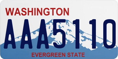 WA license plate AAA5110