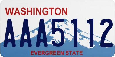 WA license plate AAA5112