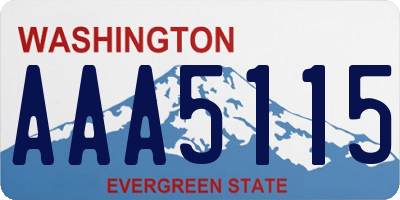 WA license plate AAA5115