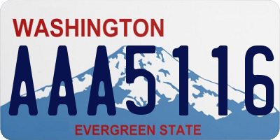 WA license plate AAA5116