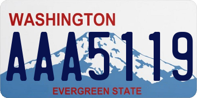 WA license plate AAA5119