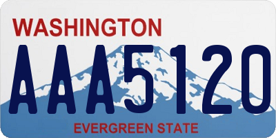 WA license plate AAA5120