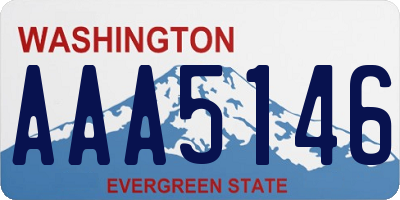 WA license plate AAA5146
