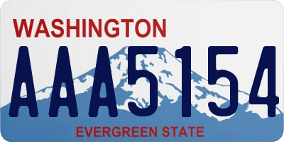 WA license plate AAA5154