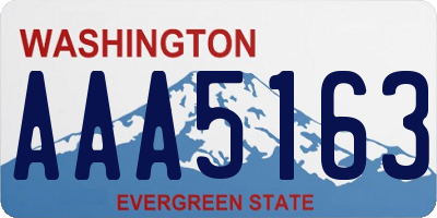WA license plate AAA5163