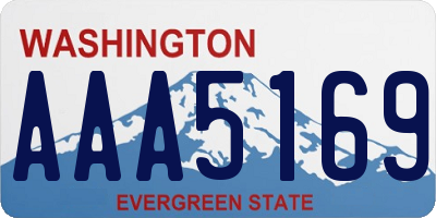 WA license plate AAA5169