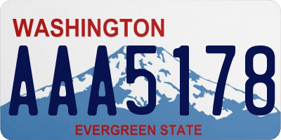 WA license plate AAA5178