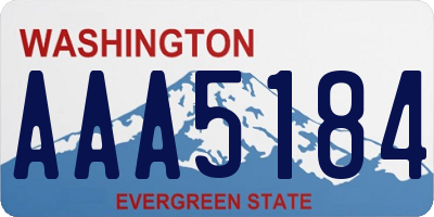 WA license plate AAA5184