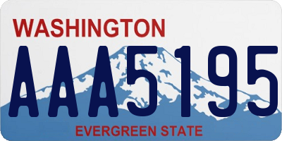 WA license plate AAA5195