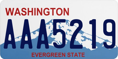 WA license plate AAA5219