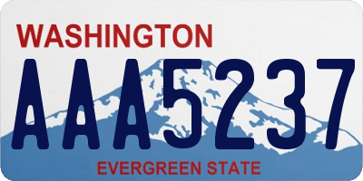 WA license plate AAA5237
