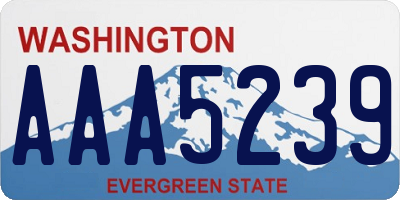 WA license plate AAA5239