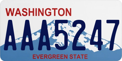 WA license plate AAA5247