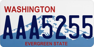 WA license plate AAA5255
