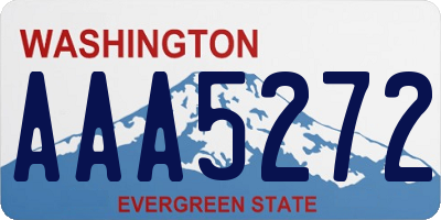 WA license plate AAA5272