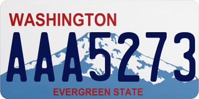 WA license plate AAA5273