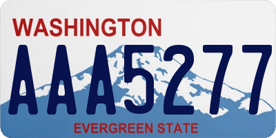 WA license plate AAA5277