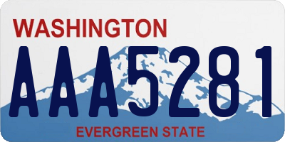 WA license plate AAA5281