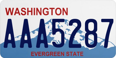 WA license plate AAA5287