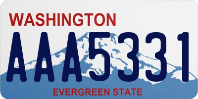 WA license plate AAA5331