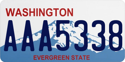 WA license plate AAA5338