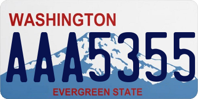 WA license plate AAA5355