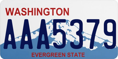 WA license plate AAA5379