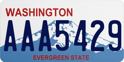 WA license plate AAA5429