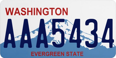 WA license plate AAA5434