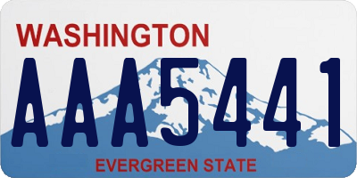 WA license plate AAA5441